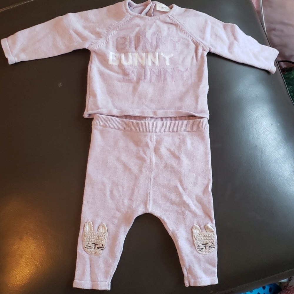 Purple Next Baby UK 2 piece cotton outfit